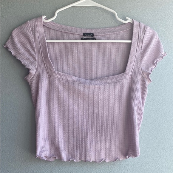 Urban Outfitters Lavender Ribbed Square Neck Top - Picture 1 of 4